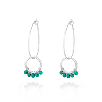 Double Hoop Gem Earrings