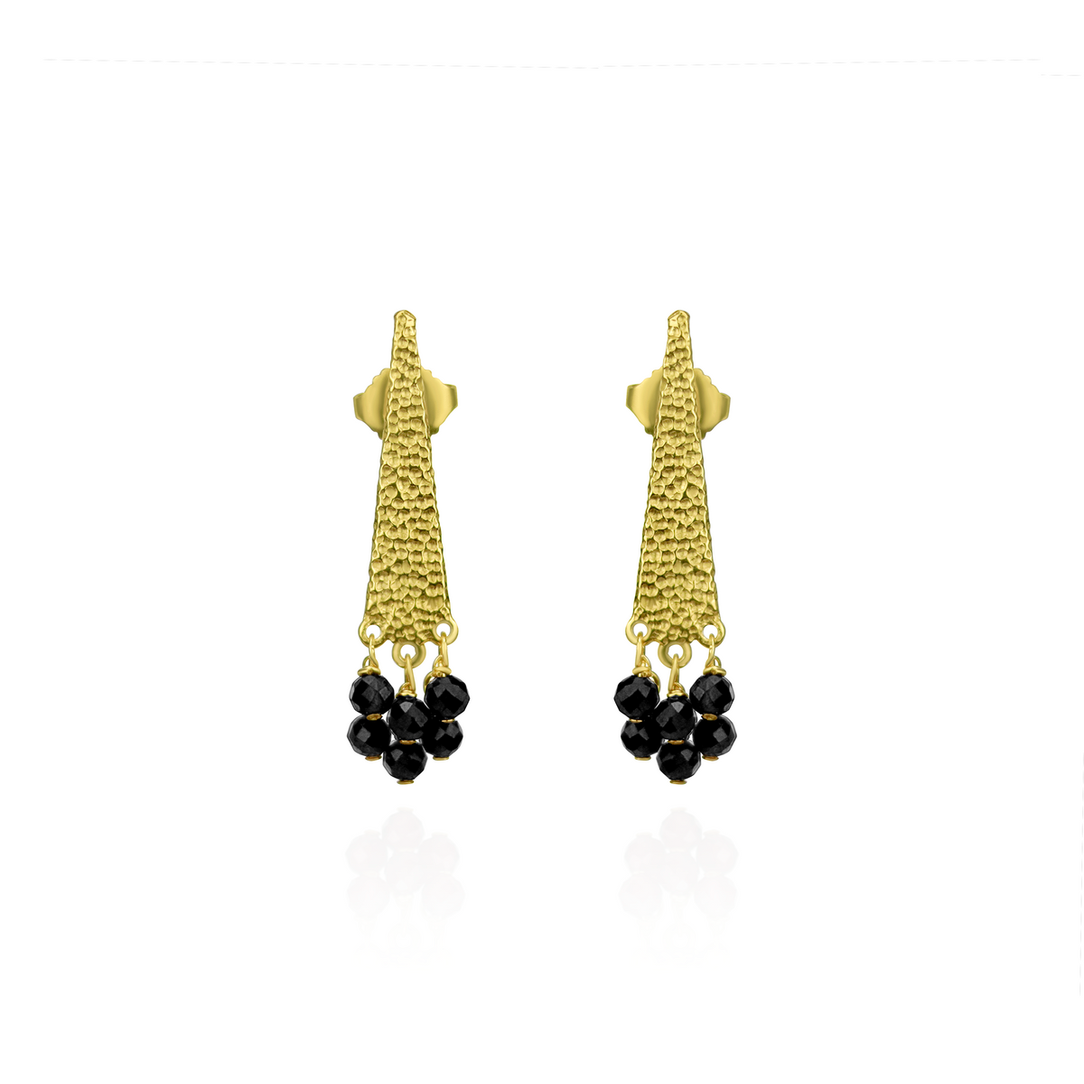 Textured Triangular Earrings