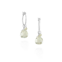 Gem Cluster Hoop Earrings