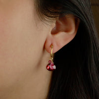 Gem Cluster Hoop Earrings