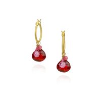 Gem Cluster Hoop Earrings