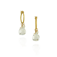 Gem Cluster Hoop Earrings