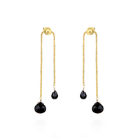 Double Drop Box Chain Earrings
