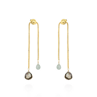Double Drop Box Chain Earrings