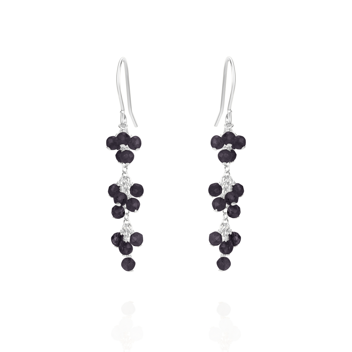 Long Grape Cluster Earrings