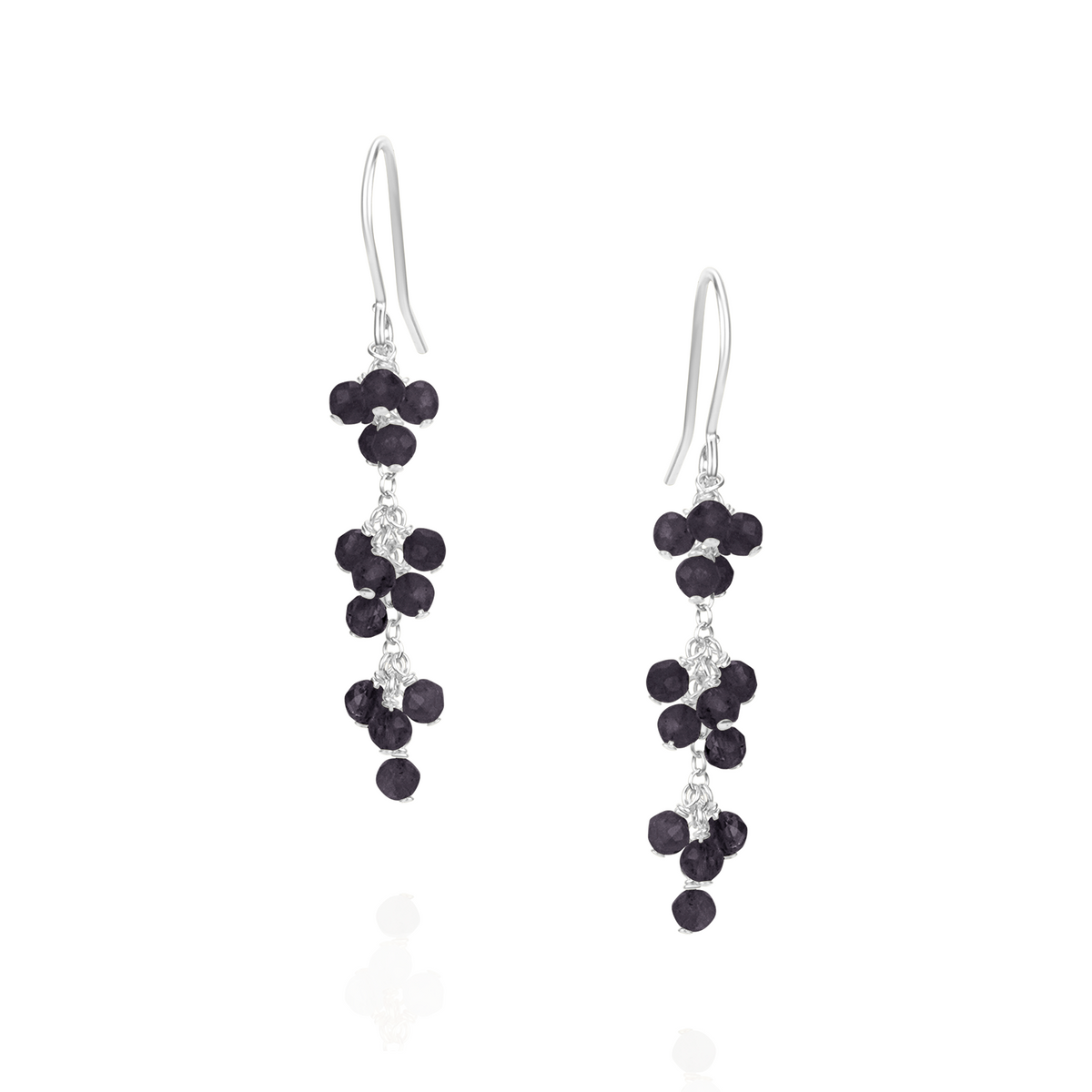 Long Grape Cluster Earrings