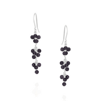 Long Grape Cluster Earrings