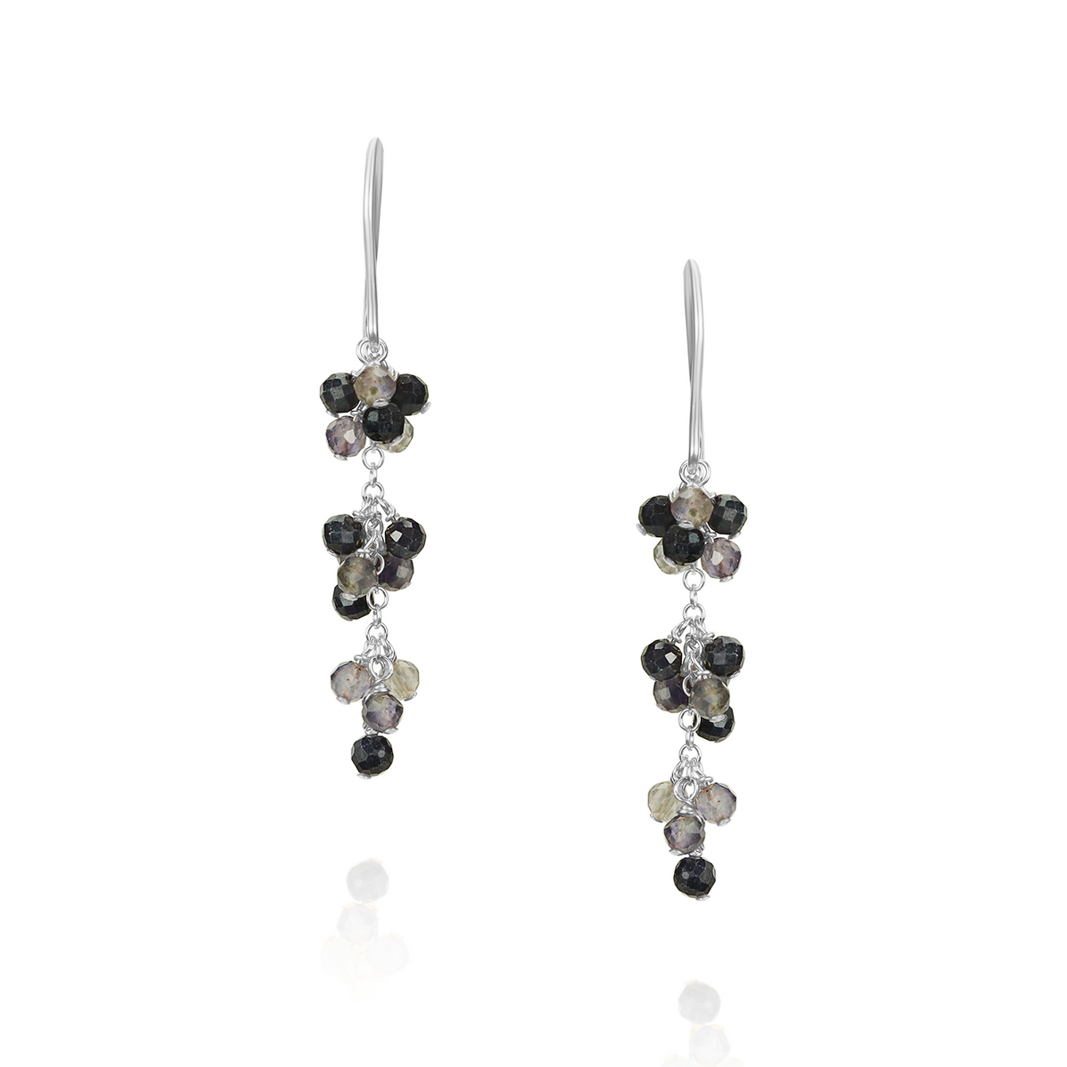 Long Grape Cluster Earrings