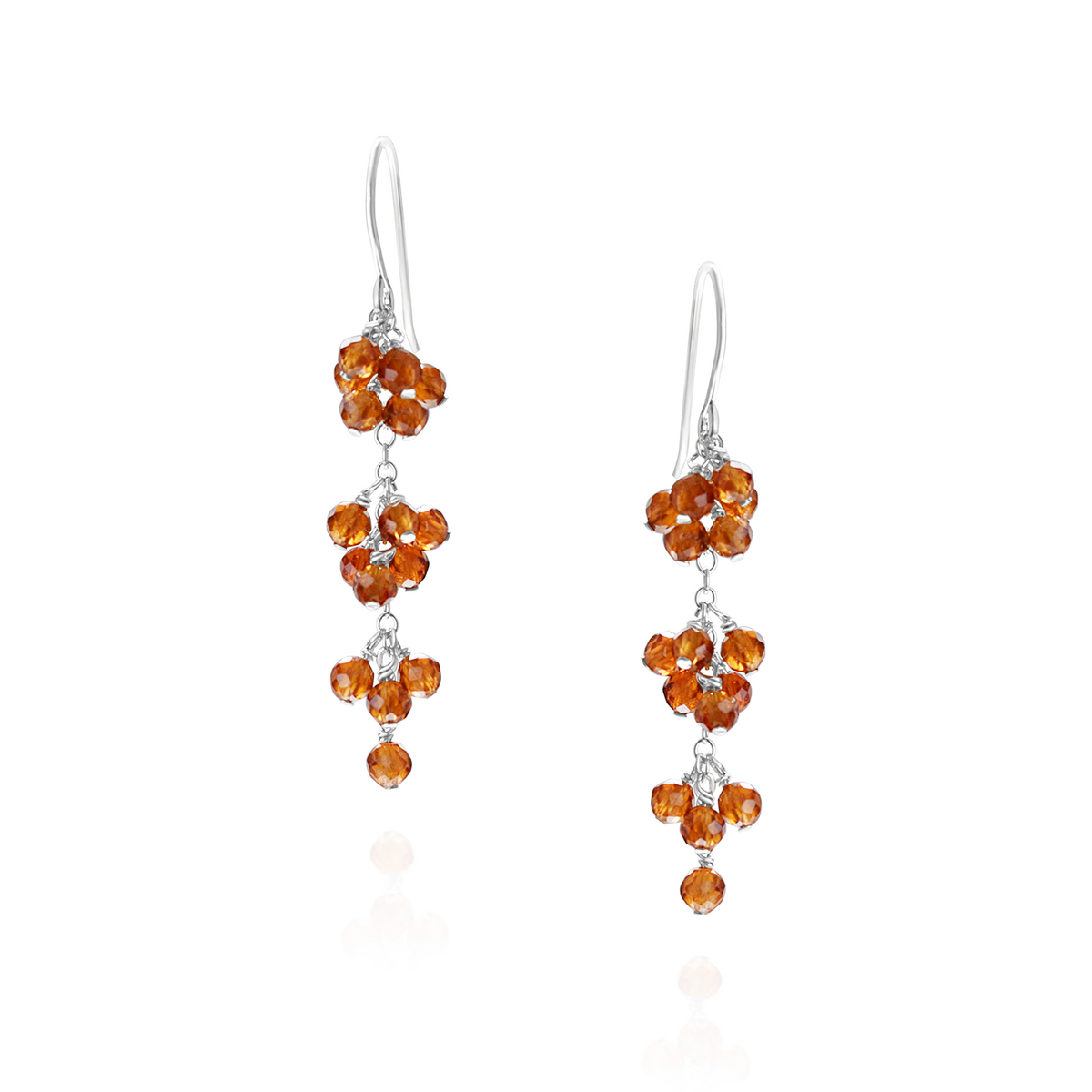 Long Grape Cluster Earrings