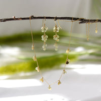 Shimmery Discs & Faceted Beads Necklace
