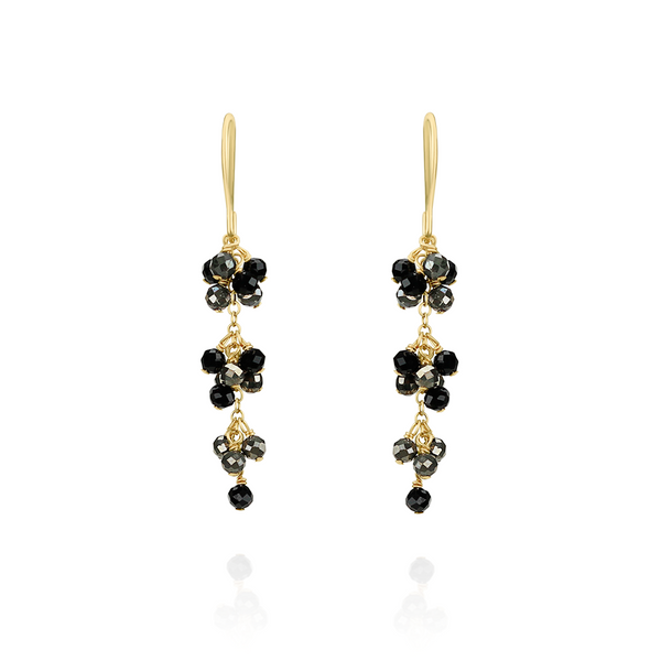 Long Grape Cluster Earrings