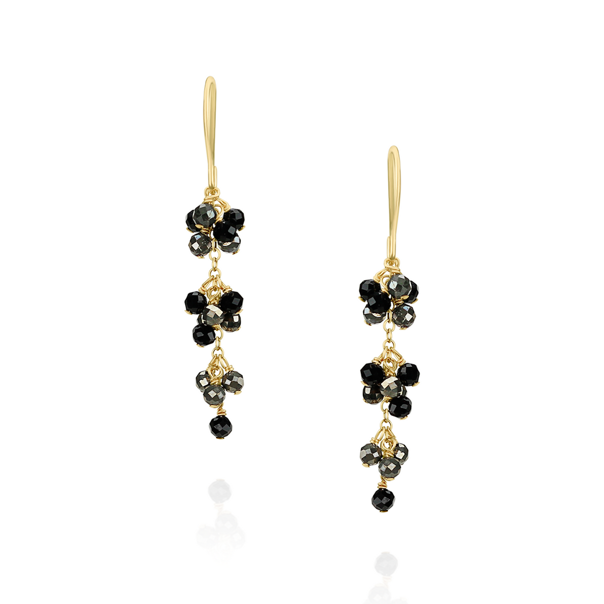 Long Grape Cluster Earrings