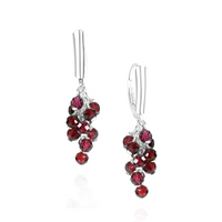 Grape Cluster Latch Back Earrings