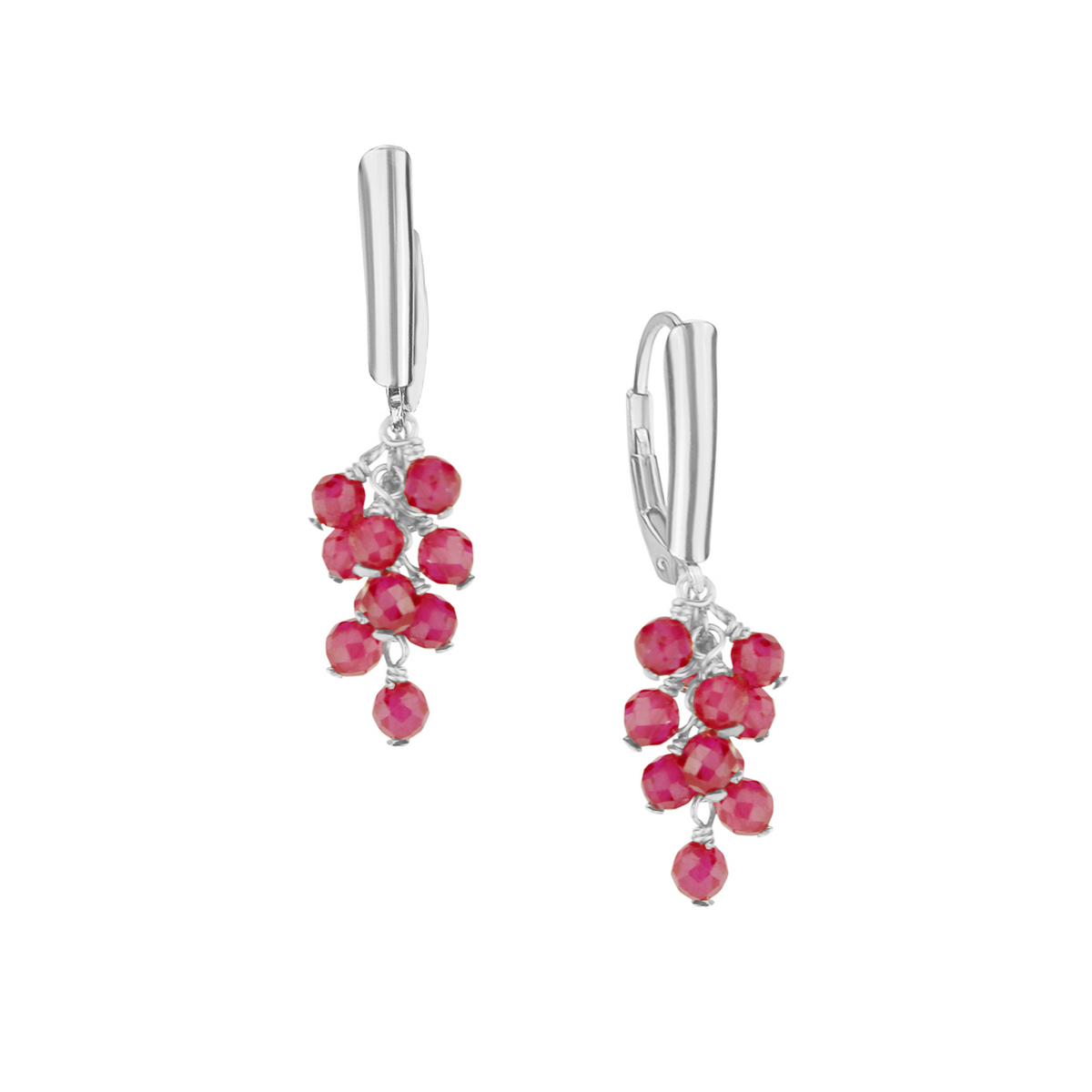 Grape Cluster Latch Back Earrings