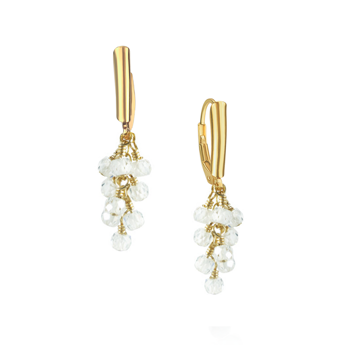 Grape Cluster Latch Back Earrings