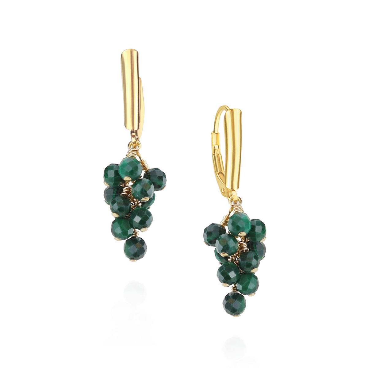 Grape Cluster Latch Back Earrings
