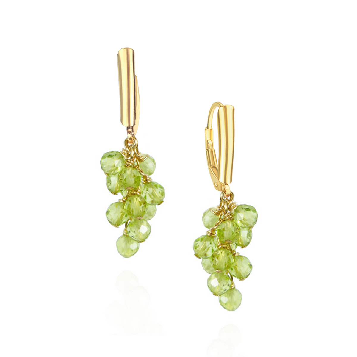 Grape Cluster Latch Back Earrings