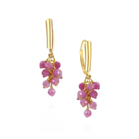 Grape Cluster Latch Back Earrings