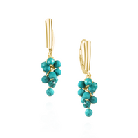 Grape Cluster Latch Back Earrings