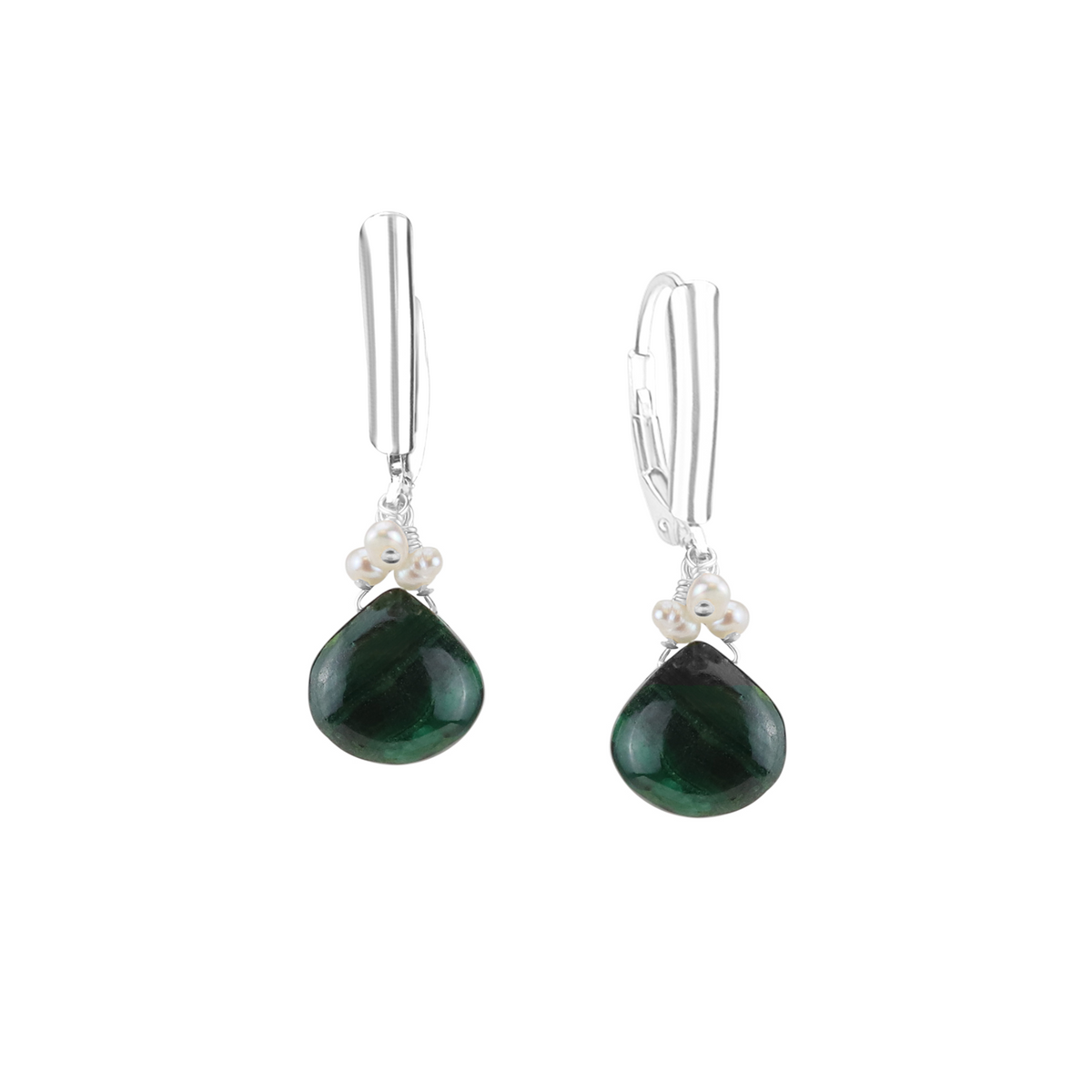 Dainty Gem Drop Latch Back Earrings