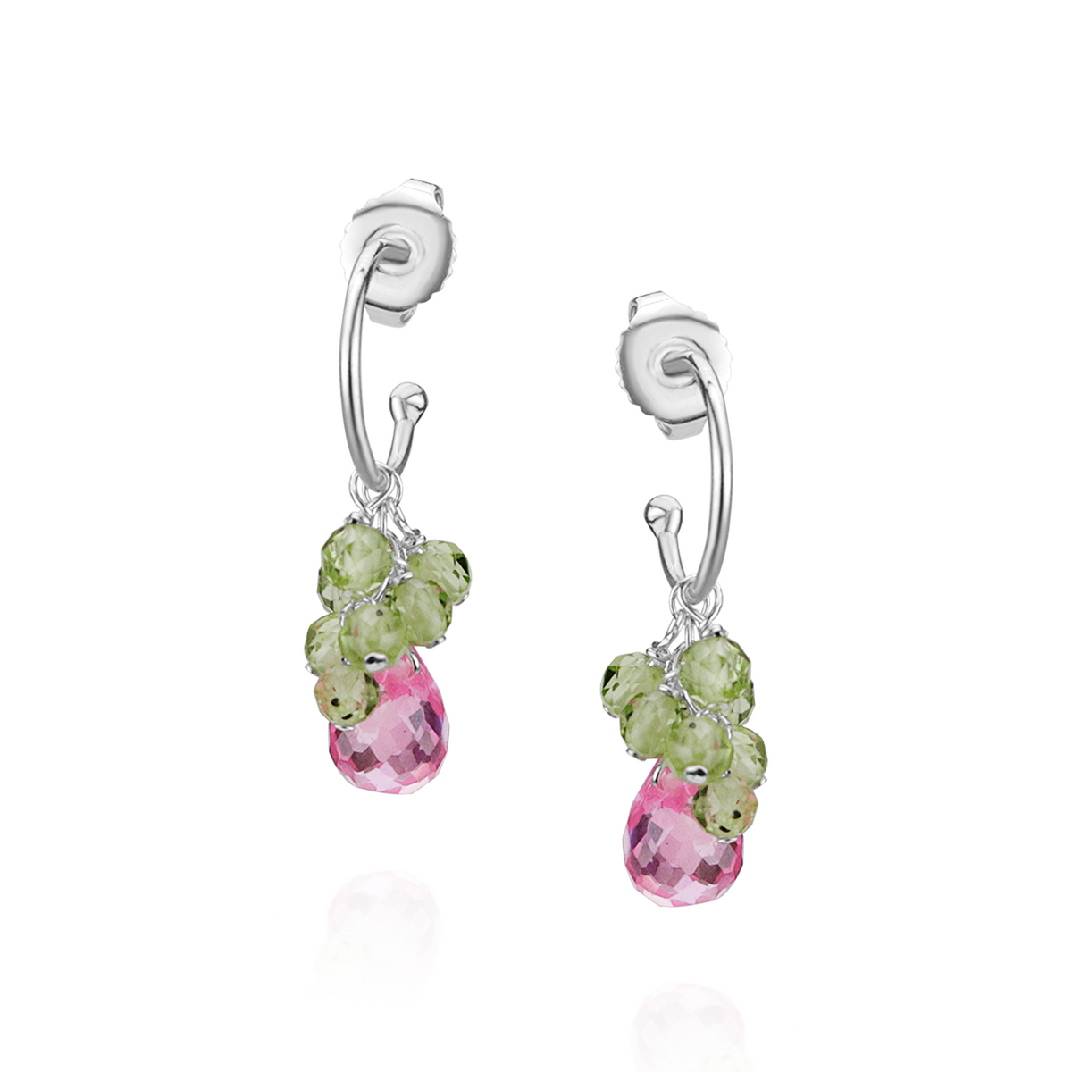 Grape Cluster & Briolette Hoops