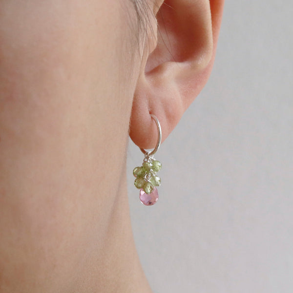 Grape Cluster & Briolette Earrings