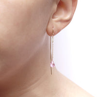 Beaded Briolette Threader Earrings