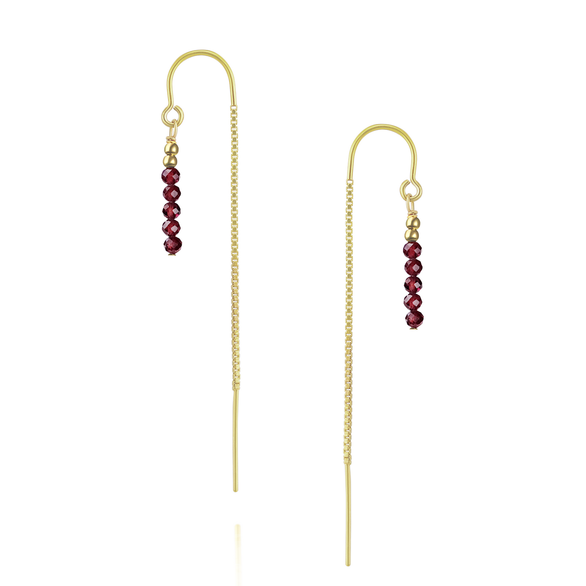Long Beaded Threader Earrings