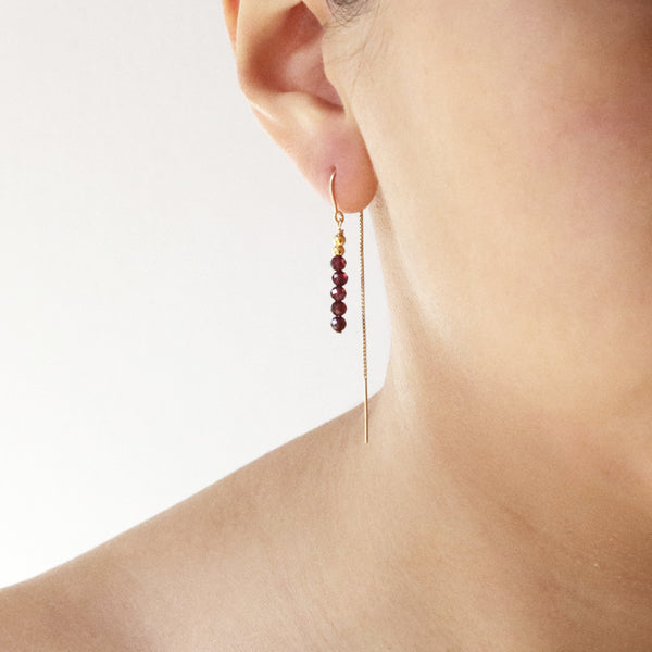 Long Beaded Threader Earrings