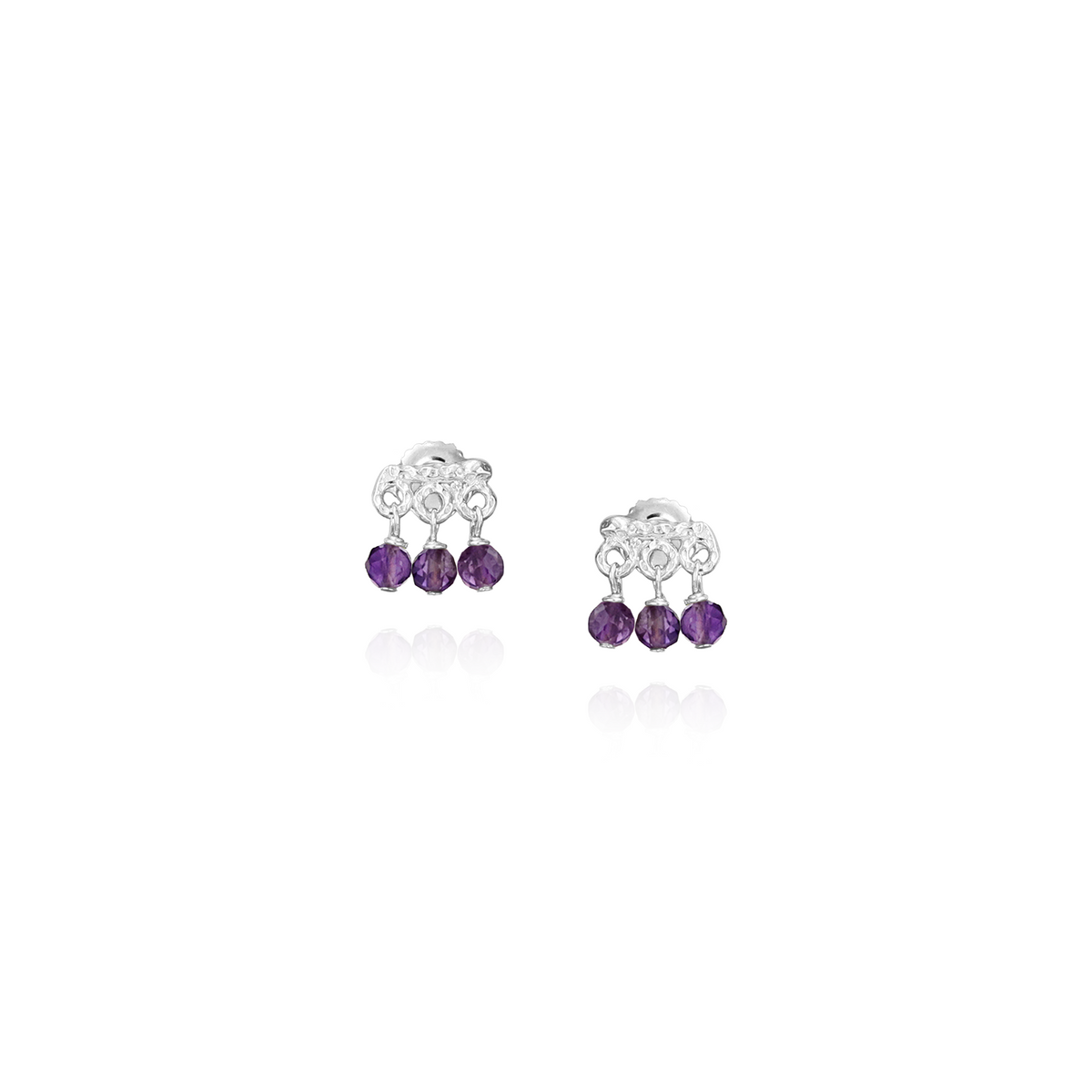 Mini Gemstone Fringe Studs