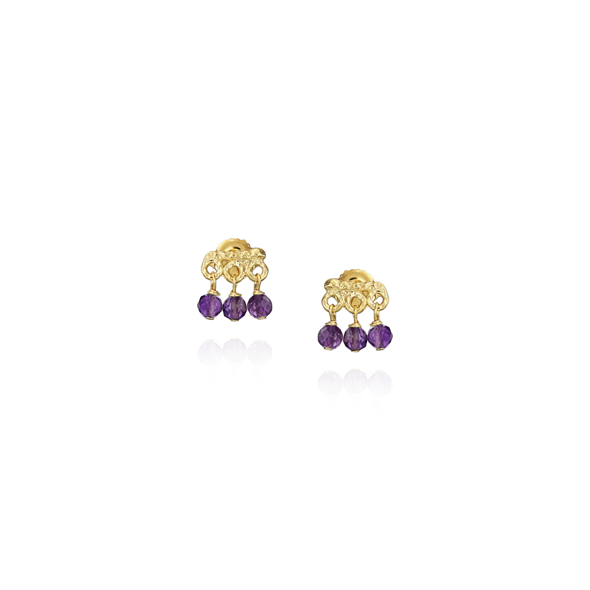 Mini Gemstone Fringe Studs