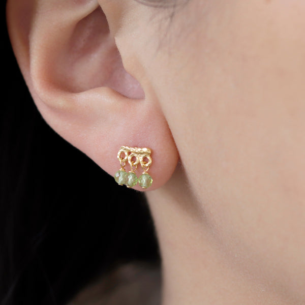 Mini Gemstone Fringe Studs