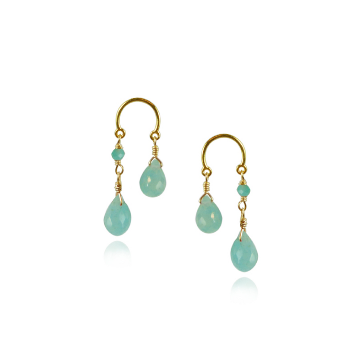Double Briolette Drop Earrings