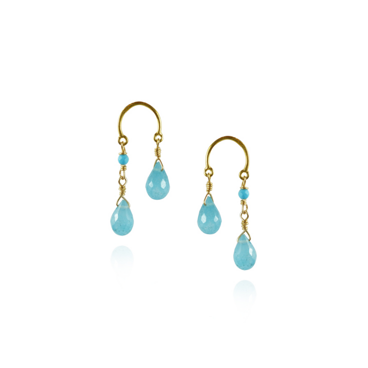 Double Briolette Drop Earrings