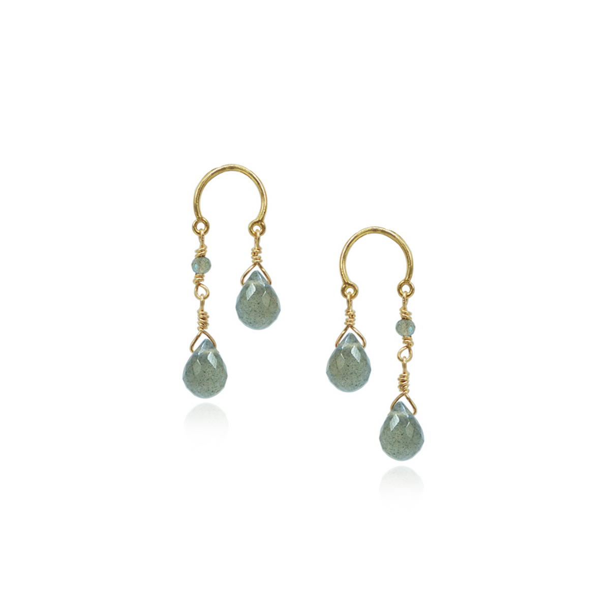 Double Briolette Drop Earrings