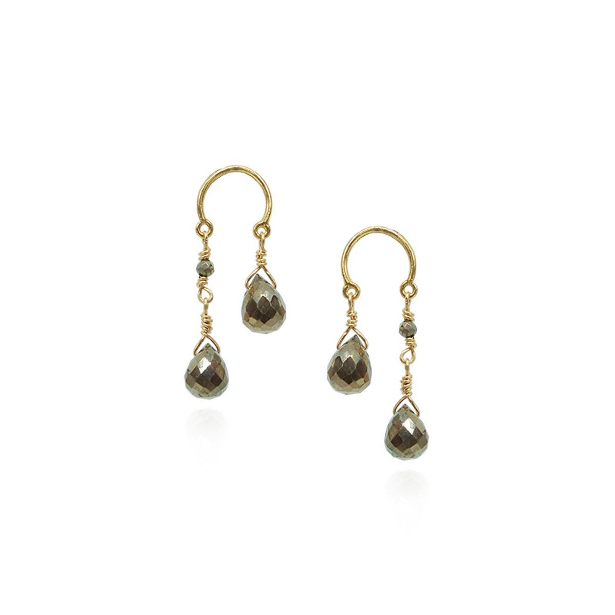 Double Briolette Drop Earrings