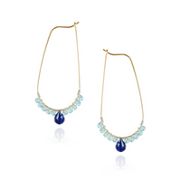 Wire Wrapped Oval Shaped Earrings