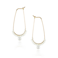 Wire Wrapped Oval Shaped Earrings