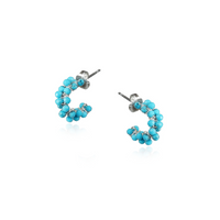 Tiny Cluster Hoop Earrings