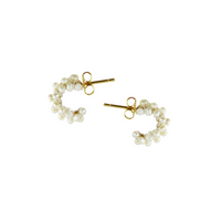 Tiny Cluster Hoop Earrings