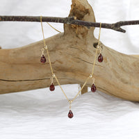 Delicate Adjustable Briolette Necklace