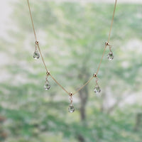 Delicate Adjustable Briolette Necklace