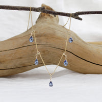 Delicate Adjustable Briolette Necklace