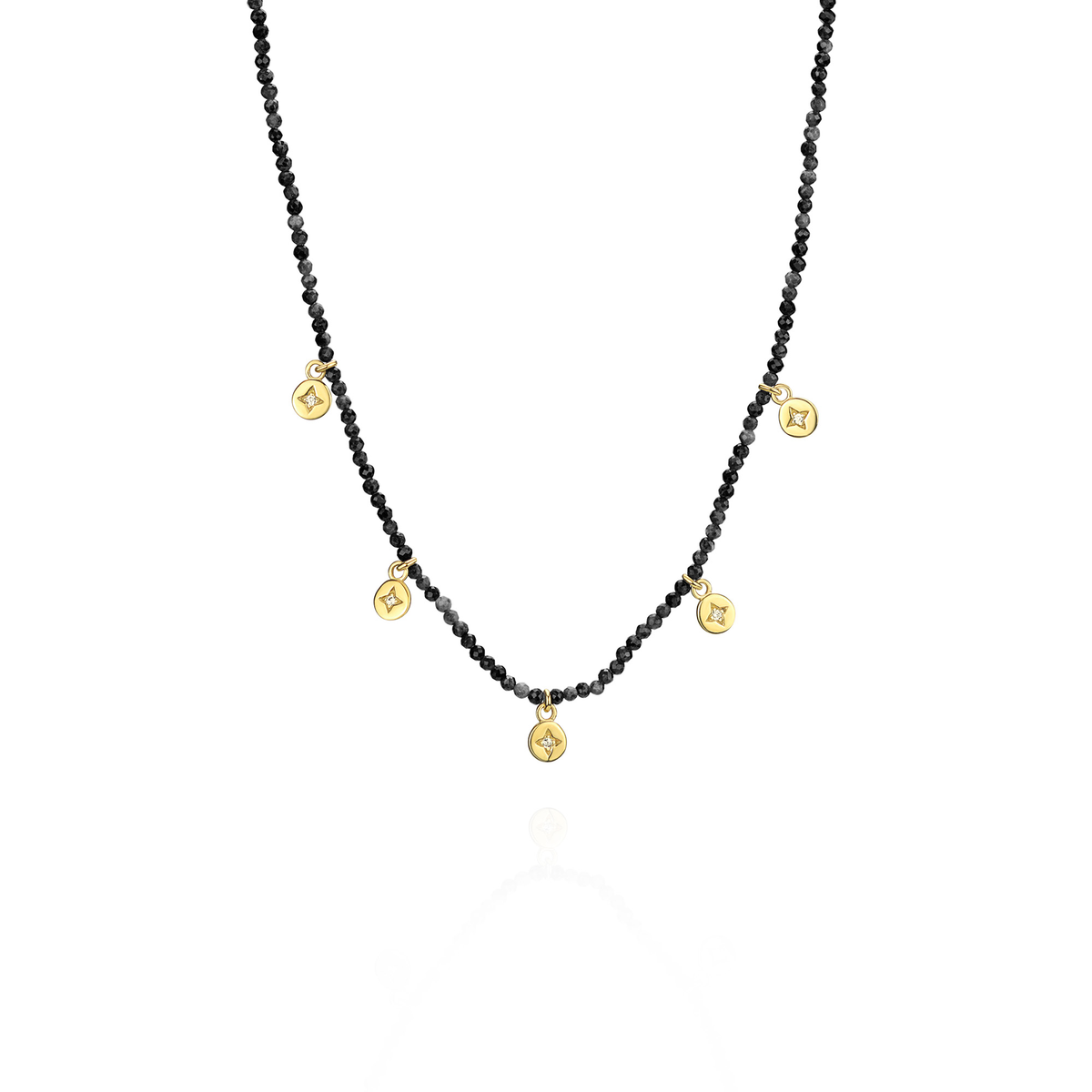 5 Star Charm Beaded Necklace