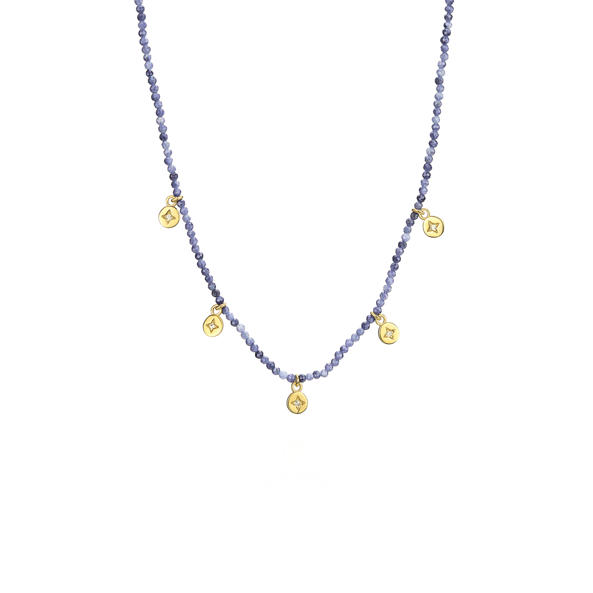 5 Star Charm Beaded Necklace