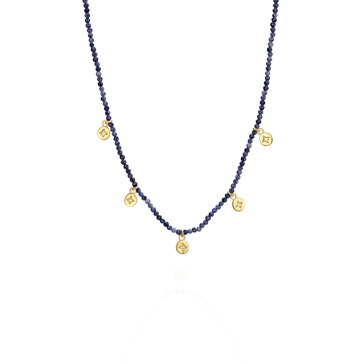 5 Star Charm Beaded Necklace