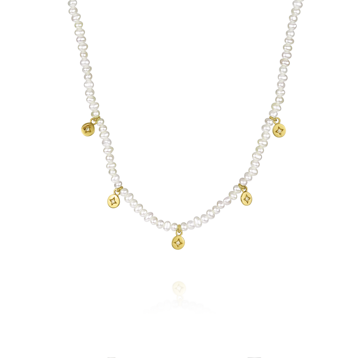 5 Star Charm Beaded Necklace