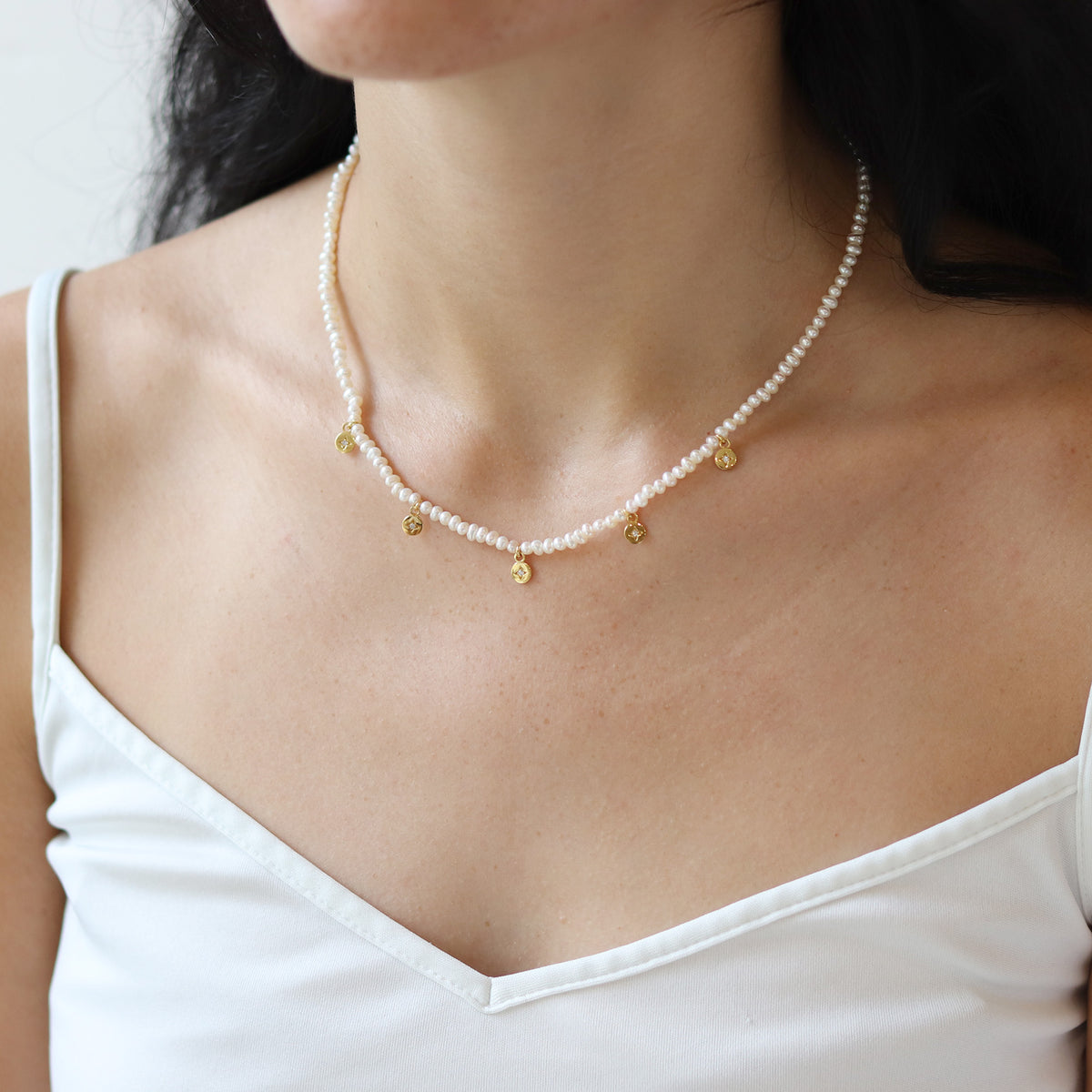5 Star Charm Beaded Necklace