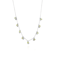 Shimmery Discs & Faceted Beads Necklace