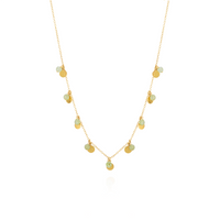Shimmery Discs & Faceted Beads Necklace